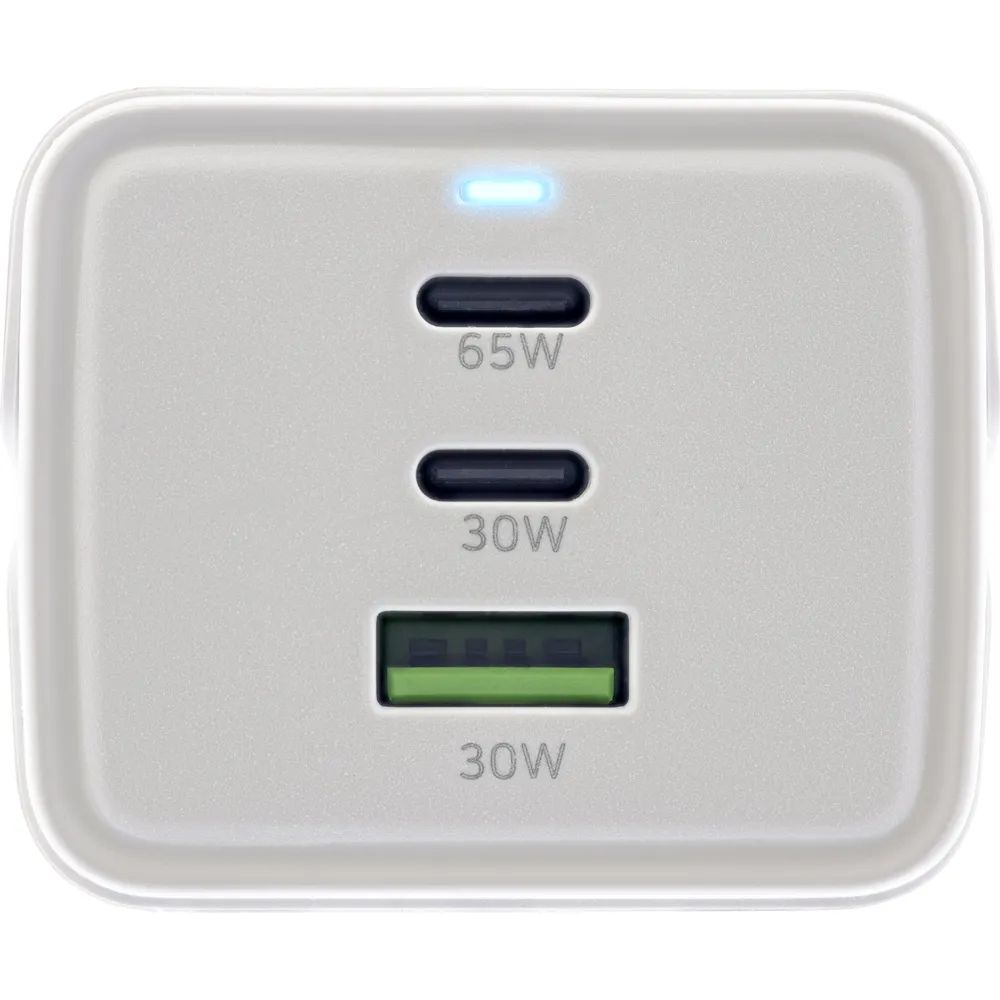 InLine USB Netzteil - GaN Ladegerät - 2x USB-C - 1x USB-A - mit Schutzkontaktbuchse