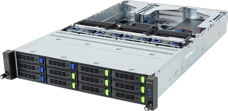 Gigabyte R263-Z35-AAL1 2U AMD EPYC 9005/9004 3xPCIeG5 2x2700 ohne OS - Barebone - AMD EPYC