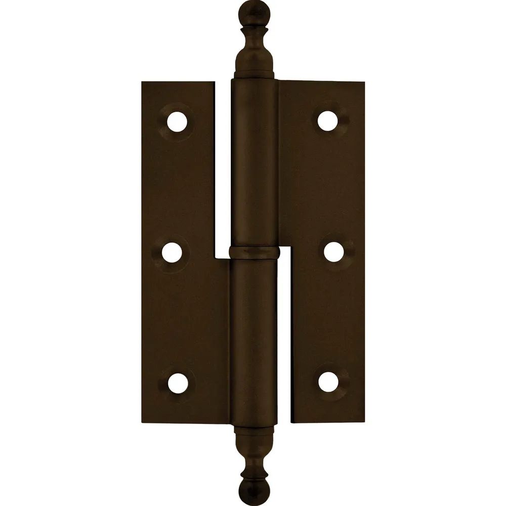 Schumacher Friedhelm OHG Metallverarbeitung Stil-Möbelband gerade, Zierkopf 19 rechts, 50x40 mm, Messing brüniert