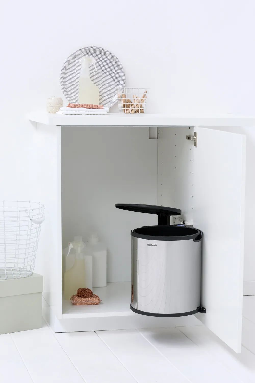 Brabantia Einbaueimer Built-in Bin 15L, rund - Brilliant Steel