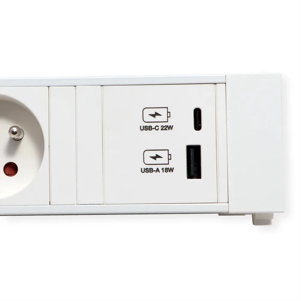 BACHMANN POWER FRAME 2xUTE 1xUSB A/C 22W 0,2m GST18