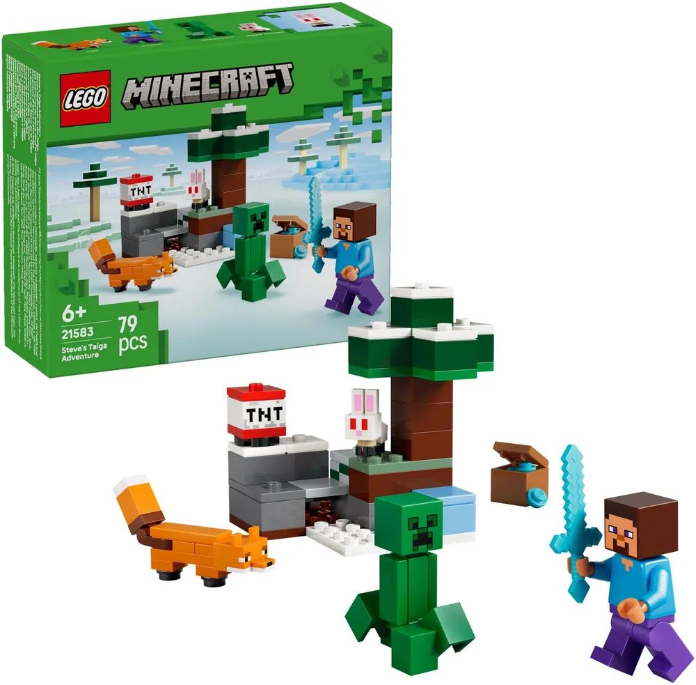 LEGO 21583 Minecraft Steves Abenteuer in der Taiga