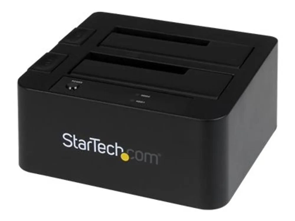 StarTech.com Dual-Bay USB 3.0 eSATA to SATA Hard Drive Docking Station, USB Hard Drive Dock, External 2.53.5 SATA IIIIII, SSDHDD Docking Station, Hot-Swap Hard Drive Bays - Top-Loading - Speicher-Controller - 2.5", 3.5" (6.4 cm, 8.9 cm)