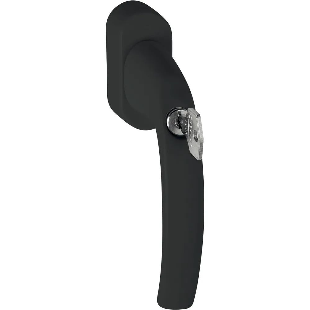 HOPPE Fenstergriff ATLANTA sperrbar Secustik, Aluminium schwarz matt