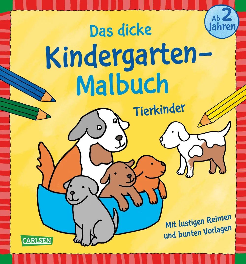 Carlsen Verlag GmbH Das dicke KiGa-Malbuch Tierkinder