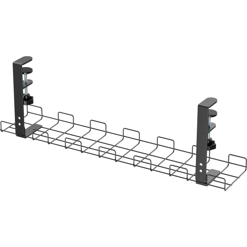 InLine Kabelführungs-Gitter 60cm für Tischmontage mit Schraubklemmen - schwarz