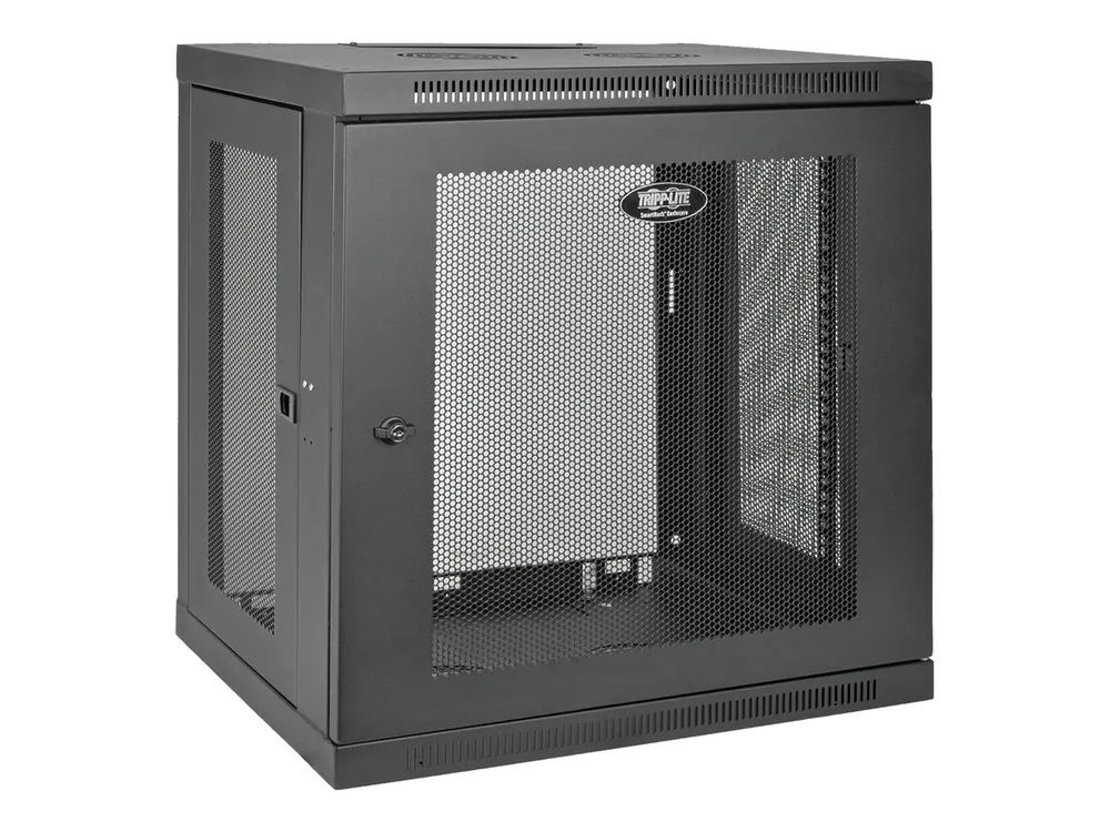 Tripp Eaton Tripp Lite Series 12U Wall Mount Rack Enclosure Server Cabinet w/ Door & Side Panels - Schrank Netzwerkschrank - geeignet für Wandmontage - Schwarz - 12U - 48.3 cm (19")