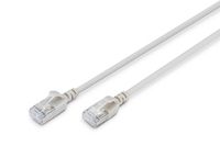 DIGITUS CAT 6A F-FTP Slim Patchkabel, 10 m, Grau, 10 m, Cat6a, F/FTP (FFTP), RJ-... - Digitus CAT 6A F-FTP Slim Patchkabel - 10 m