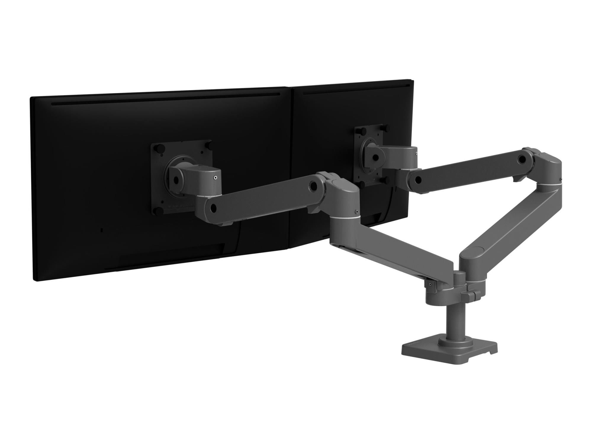 Ergotron LX Pro - Befestigungskit (Doppelarm) - modular - für 2 LCD-Displays - nebeneinander - Aluminium - Dunkelgrau - Bildschirmgröße: bis zu 68,6 cm (bis zu 27 Zoll)