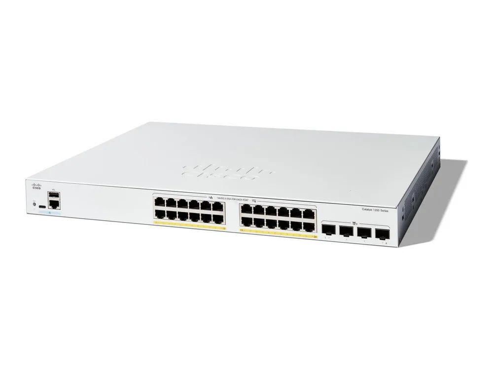 Cisco Catalyst 1200-24FP-4X - Switch - L3 - Smart - 24 x 10/100/1000 (PoE+)
