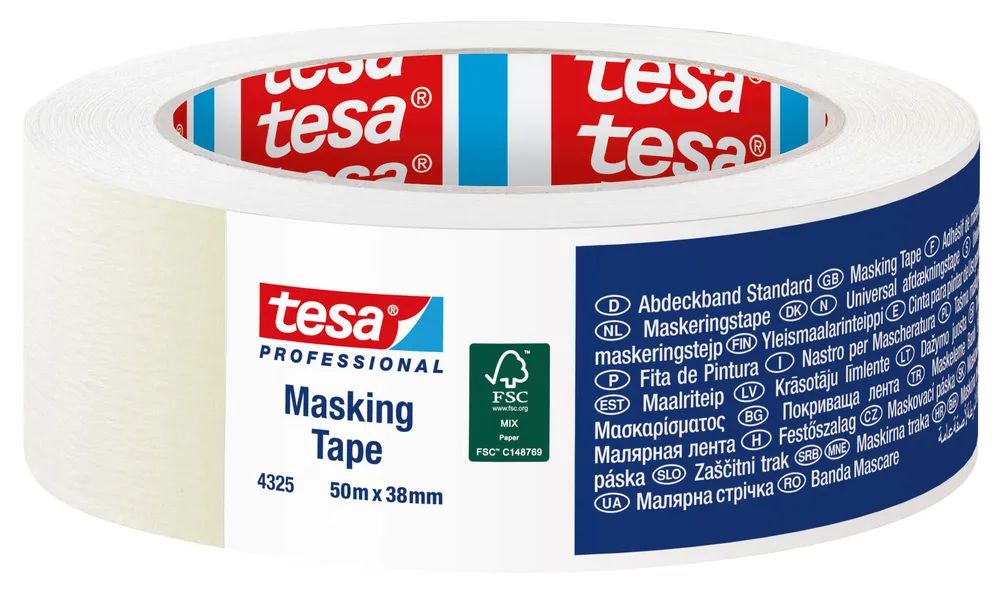 Tesa STANDARD 04325-00003-01 Kreppband Professional Beige L x B 50 m