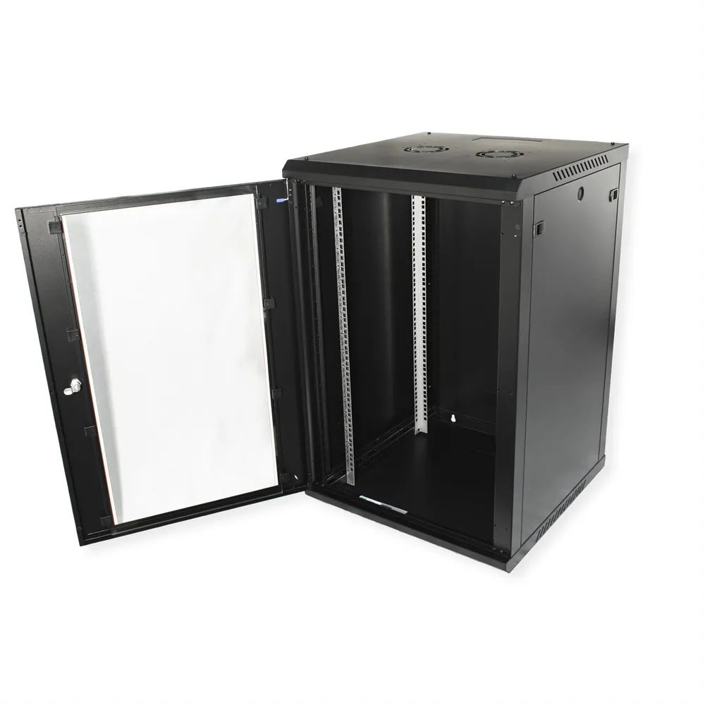 ROLINE 19-Zoll Wandgehäuse Basic Plus 18HE, 600x600 BxT schwarz