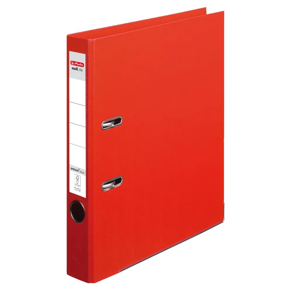 herlitz Ordner maX.file protect plus, A4, 5cm, rot