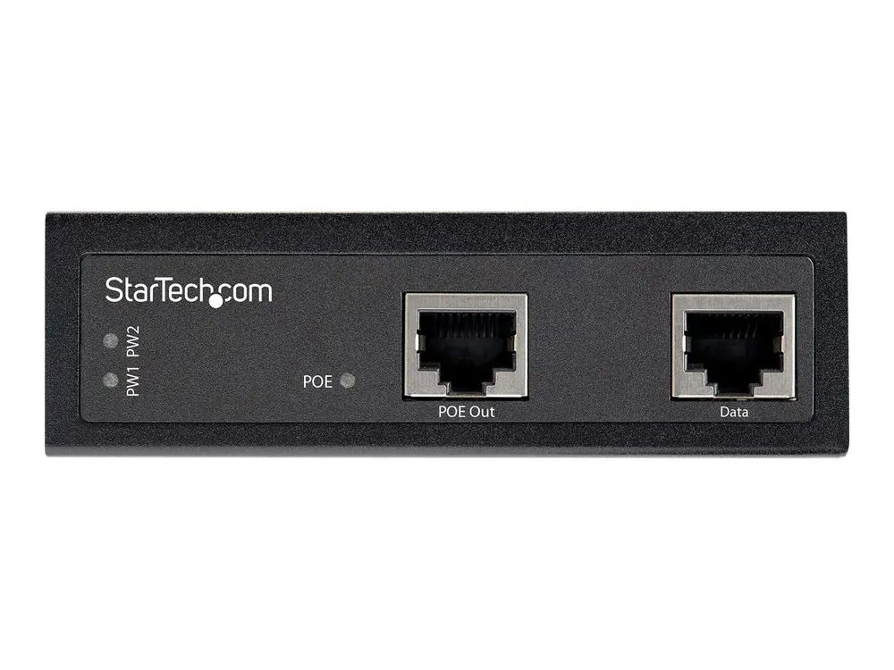 StarTech.com Industrial Gigabit PoE Injector - High Speed/High Power 90W - 802.3bt PoE++ 48V-56VDC Hutschiene UPoE/Ultra Power Over Ethernet Injektor Adapter -40&deg;C bis 75&deg;C Robust (POEINJ1G90W)