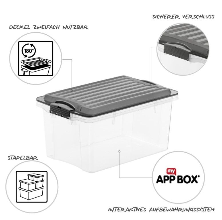 Rotho Stapelbox A5, 4.5 l COMPACT