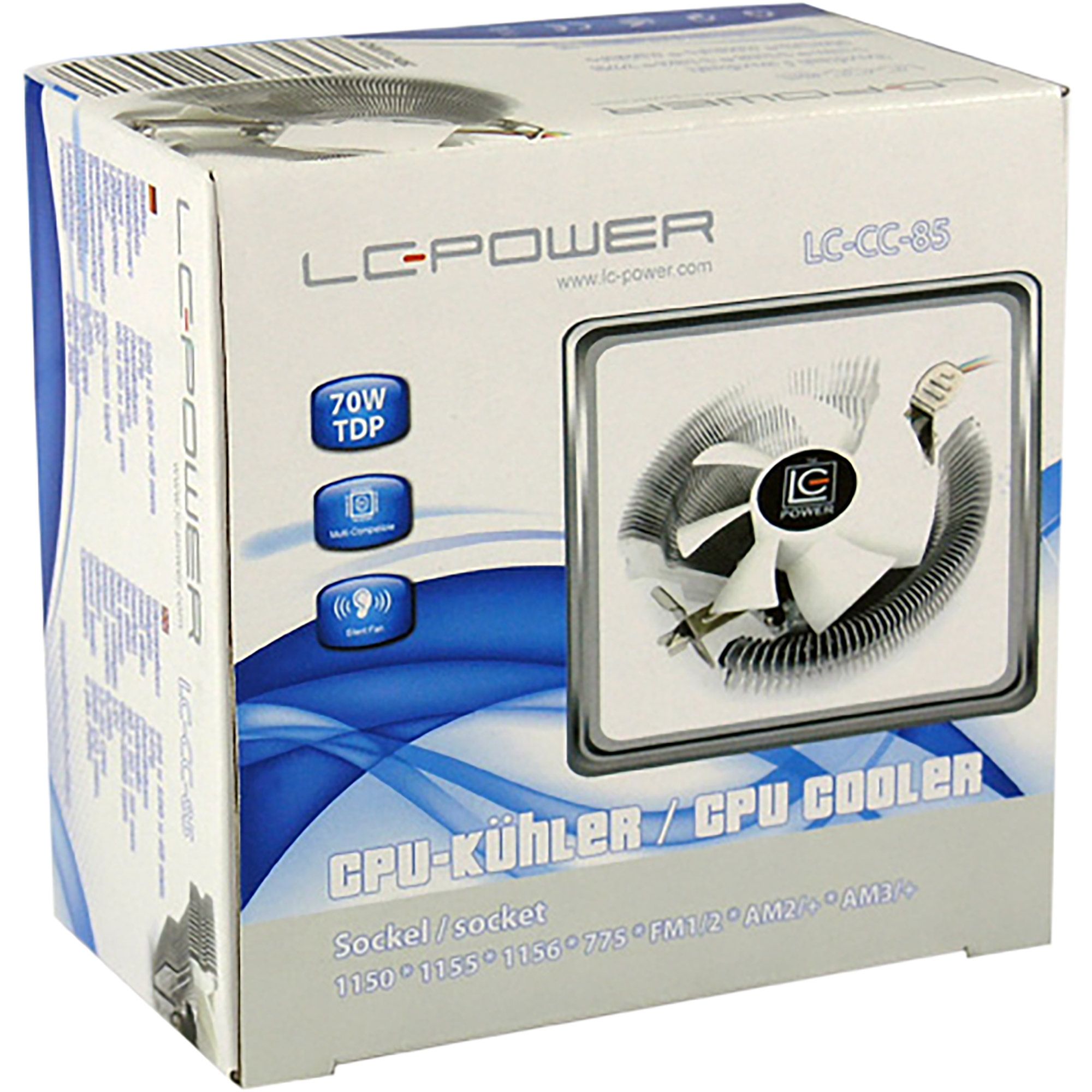 LC-Power Cosmo Cool - Prozessor-Luftkühler - (für: LGA775, LGA1156, AM2, AM2+, AM3, LGA1155, AM3+, FM1, FM2, LGA1150)