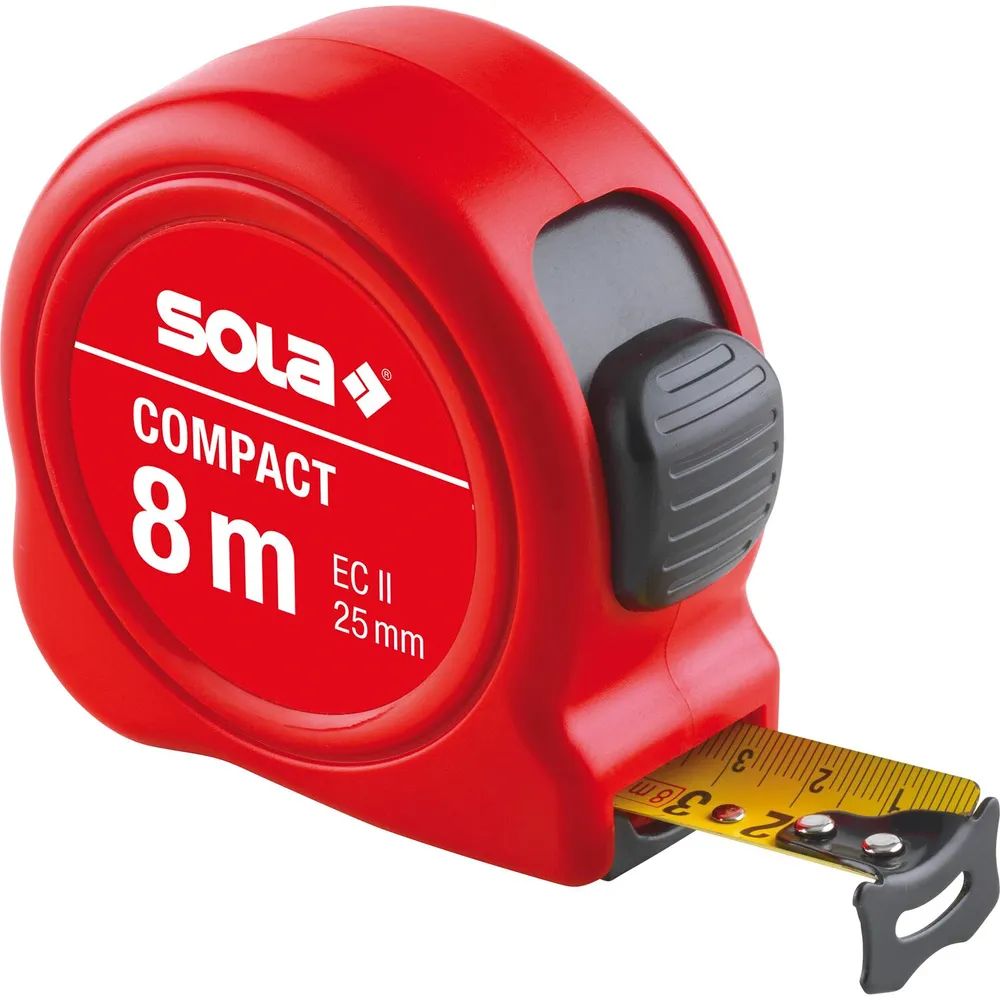SOLA Rollbandmaß Compact 8 m EG-Prüfzeichen Genauigkeit II