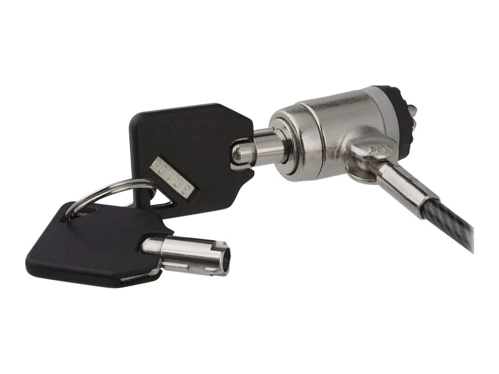 StarTech.com Laptopschloss (Push-to-Lock Taste, 2 m Stahlkabel, Notebook Diebstahlsicherung, Kabelschloss)