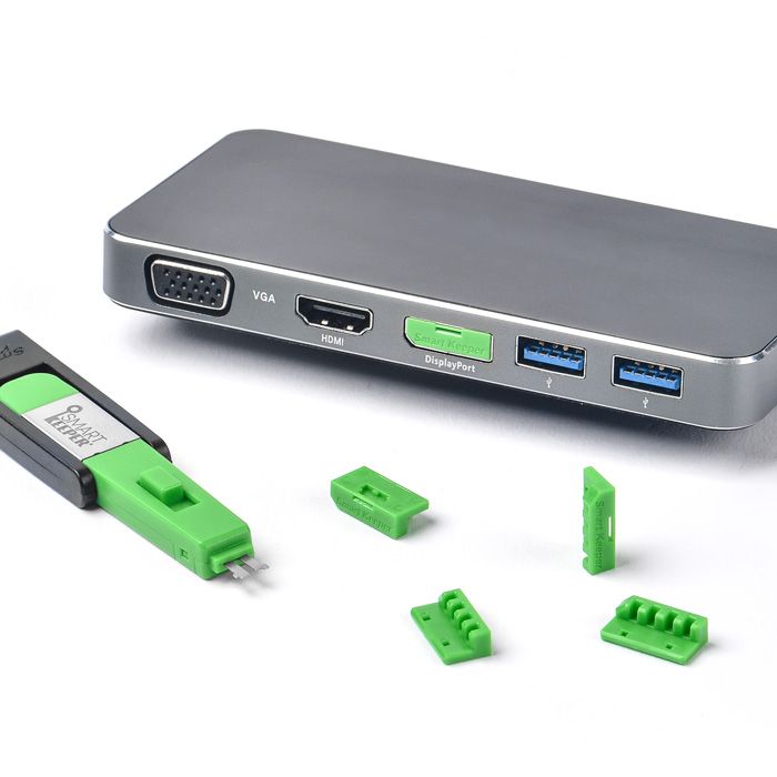 Smart Keeper Mini"DisplayPort" Blocker grün 4 Stk.+Key