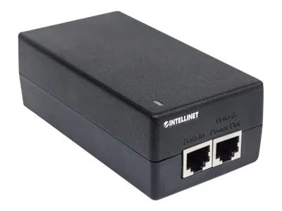 Intellinet Gigabit Ultra PoE+ Injector, 1 x 60 W Port, IEEE 802.3bt and IEEE 802.3at/af Compliant, Plastic Housing