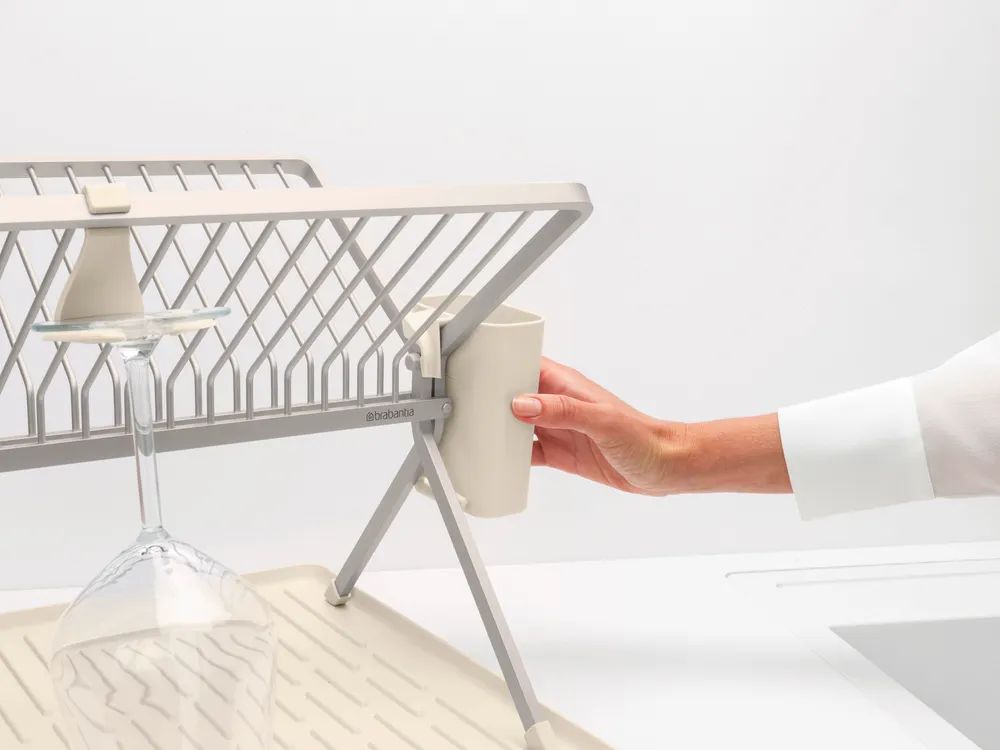 Brabantia SinkSide Faltbares Abtropfgestell, Groß - Soft Beige