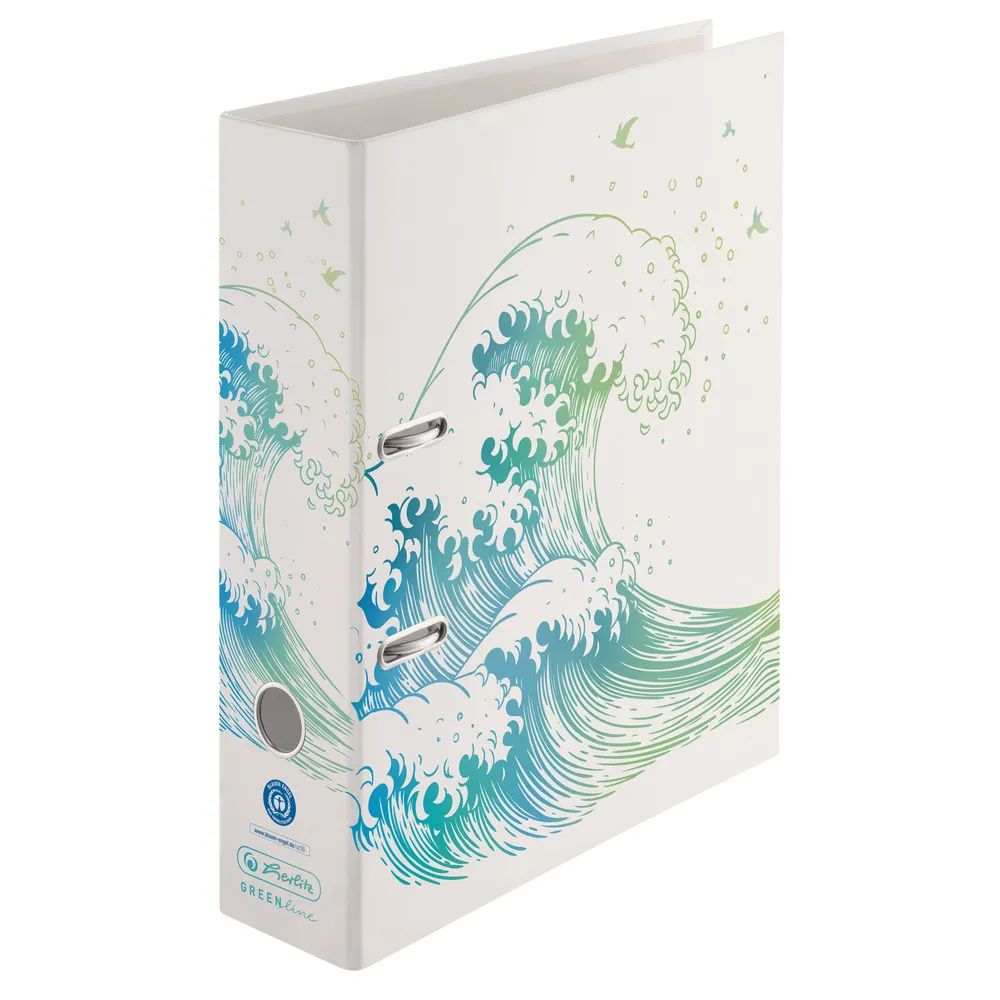 herlitz Ordner maX.file A4 8cm GREENline Welle