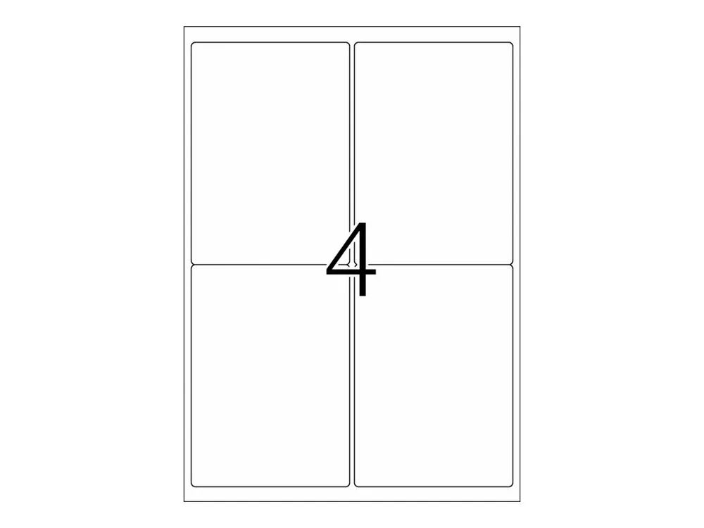 HERMA Premium - Papier - matt - permanent selbstklebend - weiß - 99.1 x 139 mm 400 Etikett(en) (100 Bogen x 4)