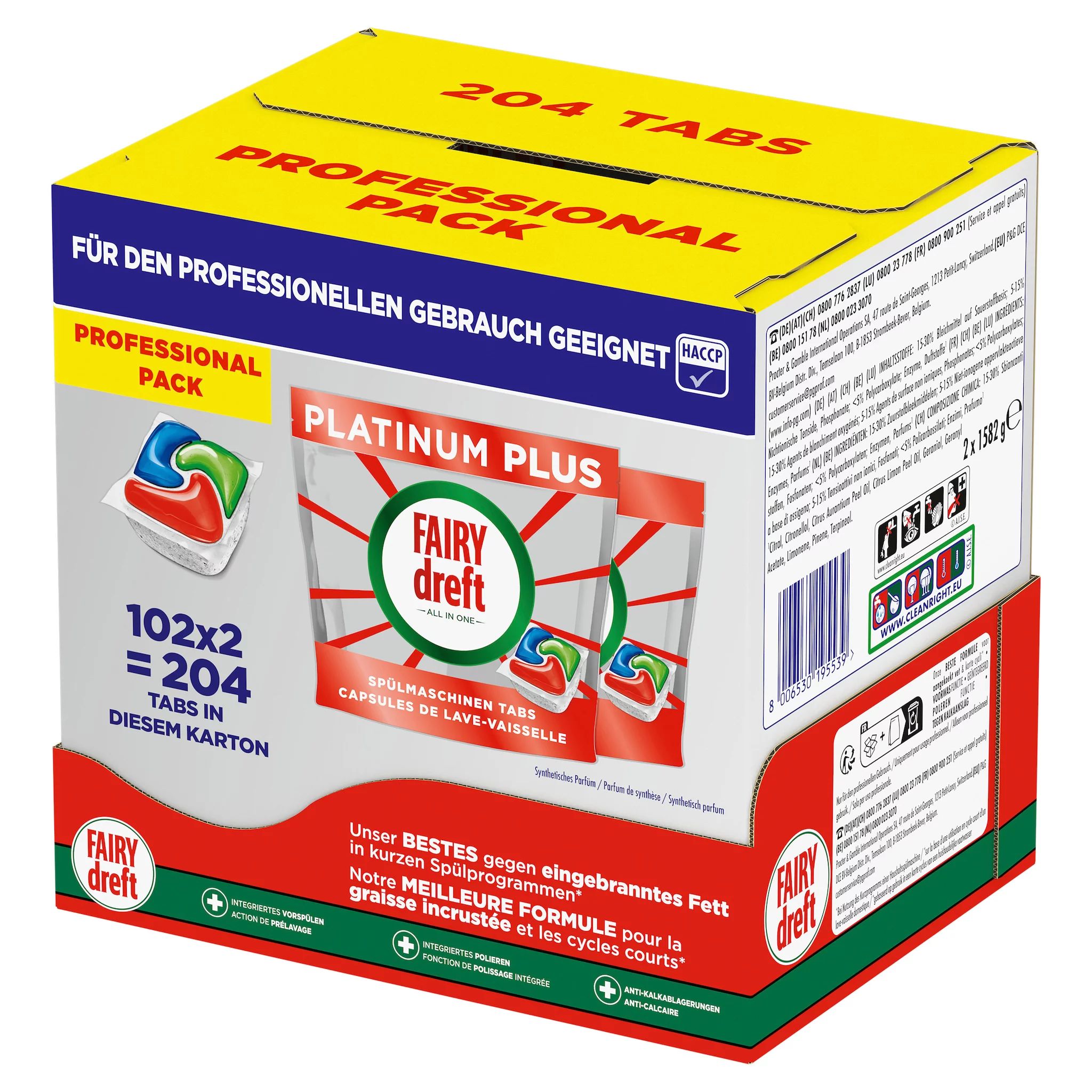 Fairy Professional Platinum Plus Spülmaschinentabs 102 Stk.