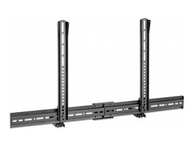 Manhattan Soundbar Mount Universal, Wall Mount or VESA Mount, Compatible with Soundbars up to 15kg, Depth-Adjustable, Mounts Above or Below TV, Black - Befestigungskit (Universalmontage)