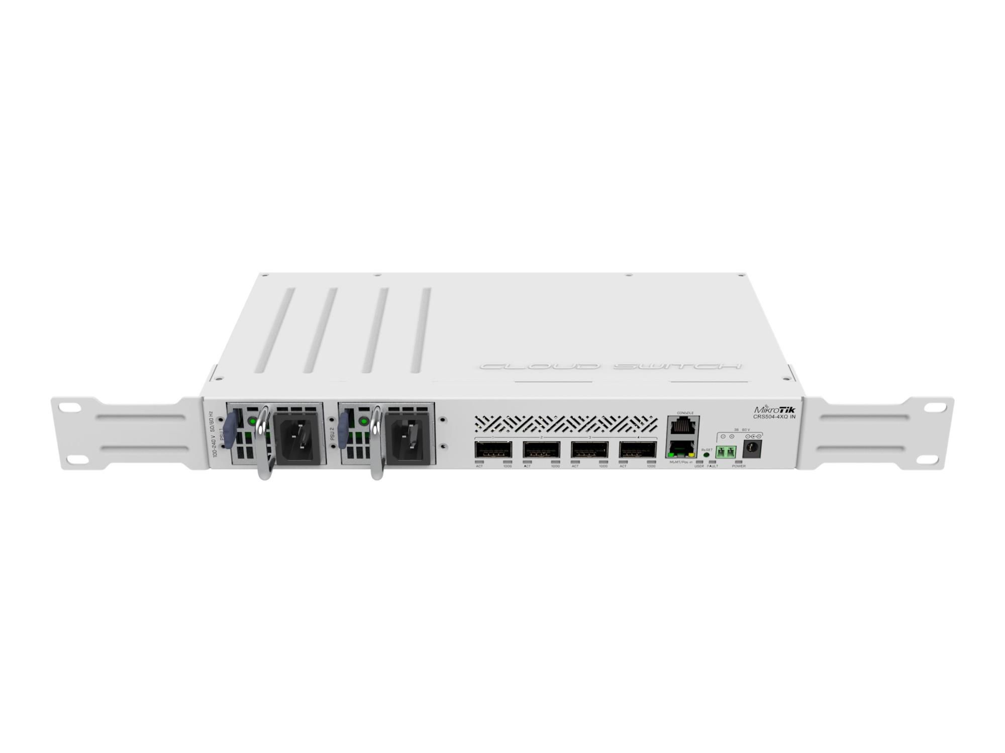 MikroTik CRS504-4XQ-IN - Switch - managed - 4 x 100 Gigabit QSFP28