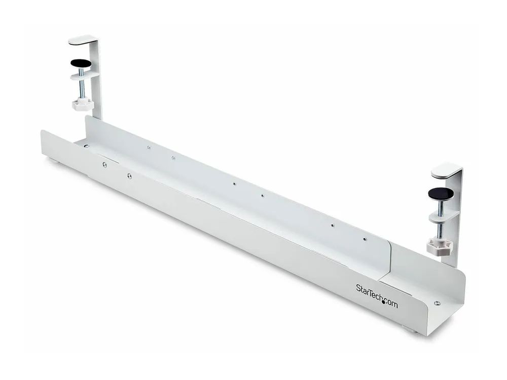 StarTech.com Under Desk Cable Management Tray, Clamp-on Installation
