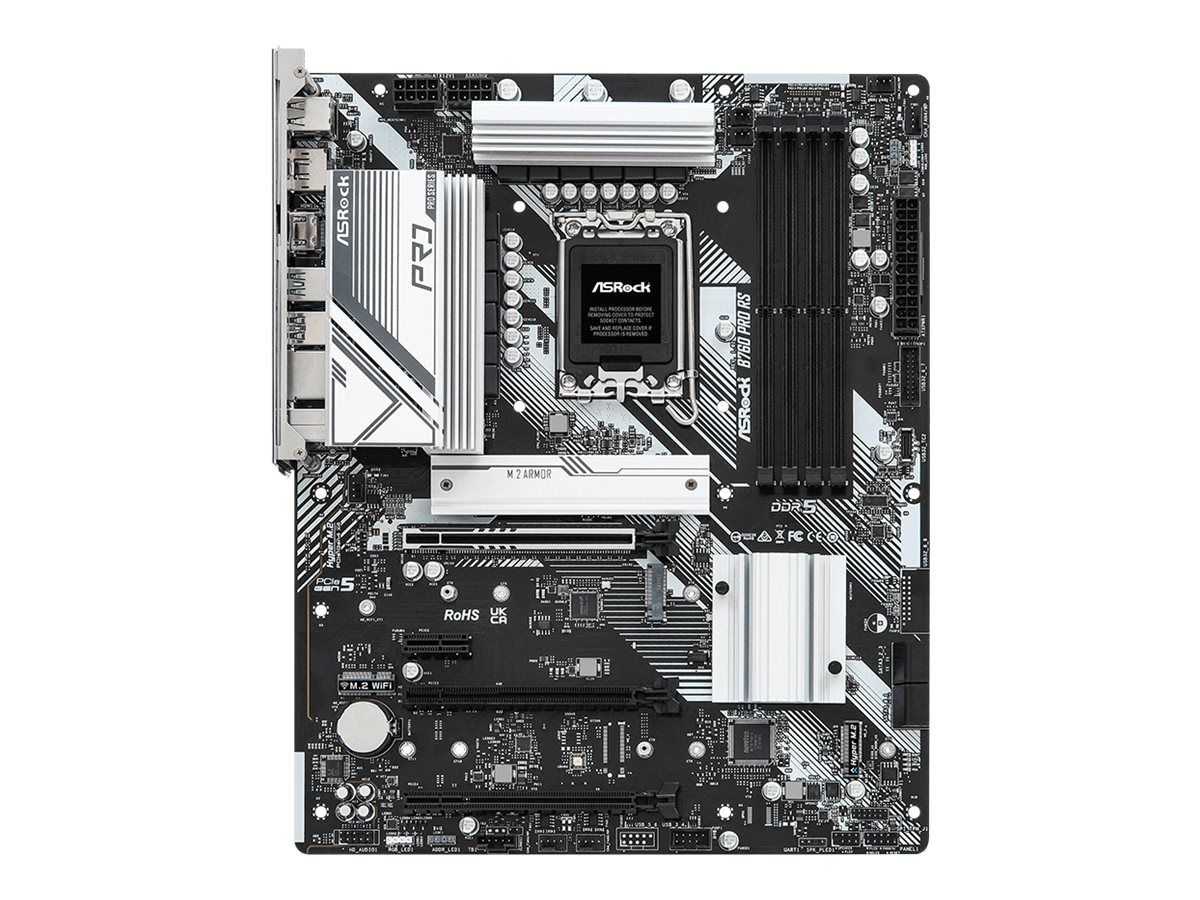 ASRock B760 PRO RS - Motherboard - ATX - LGA1700-Sockel - B760 Chipsatz - USB-C 3.2 Gen2, USB 3.2 Gen 2, USB 3.2 Gen 1 - 2.5 Gigabit LAN - Onboard-Grafik (CPU erforderlich)
