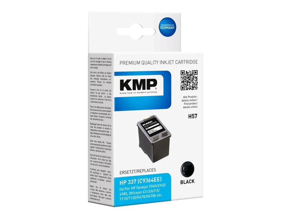 KMP H57 - 11 ml - Schwarz - kompatibel - Tintenpatrone (Alternative zu: HP 337, HP C9364EE)