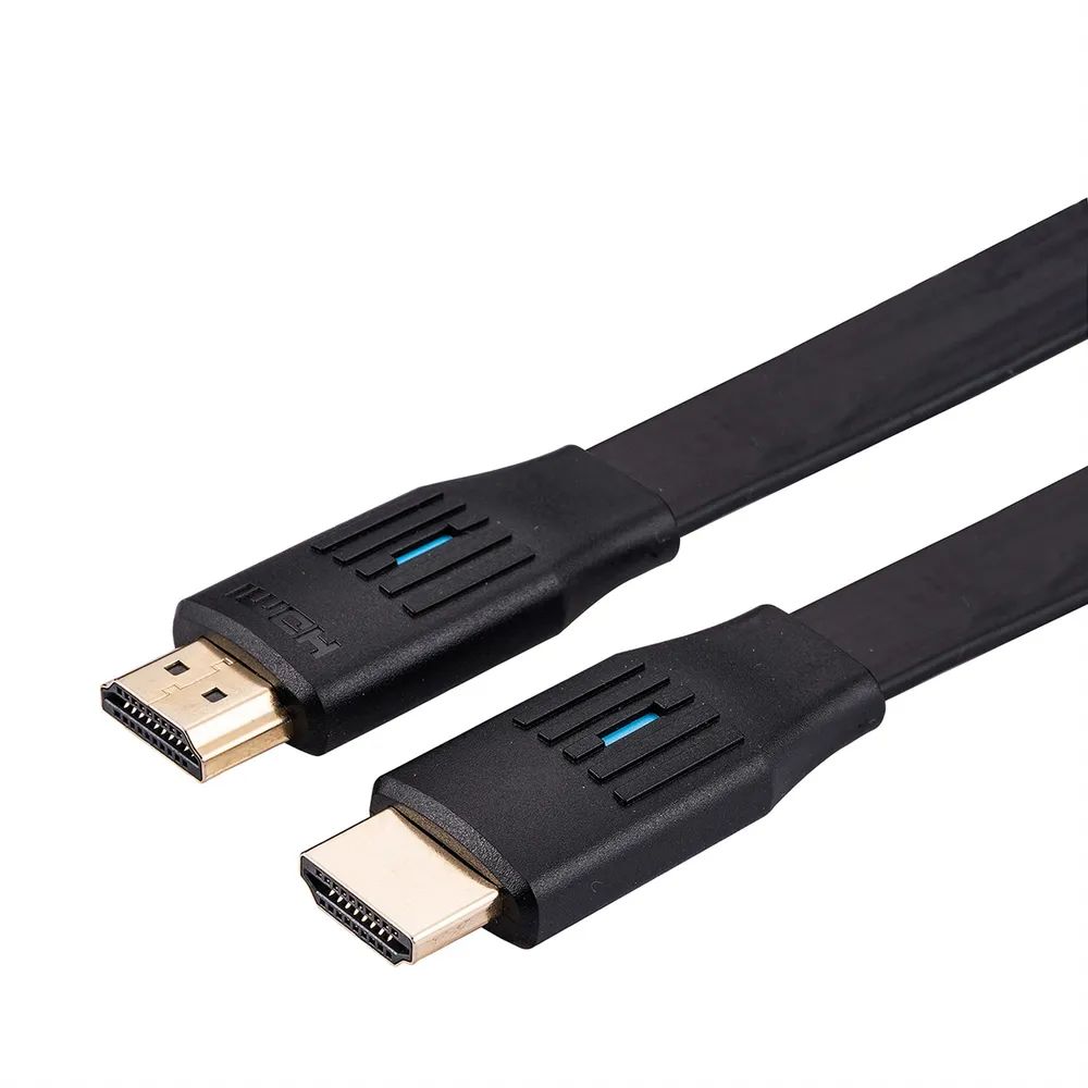 VALUE Ultra High Speed - HDMI-Kabel mit Ethernet - HDMI männlich zu HDMI männlich - 2 m - Doppelisolierung - Schwarz - flach, unterstützt 8K 60 Hz (7680 x 4320)