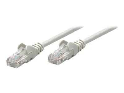 Intellinet Network Patch Cable, Cat5e, 3m, Grey, CCA, U/UTP, PVC, RJ45, Gold Plated Contacts, Snagless, Booted, Lifetime Warranty, Polybag - Patch-Kabel - RJ-45 (M)