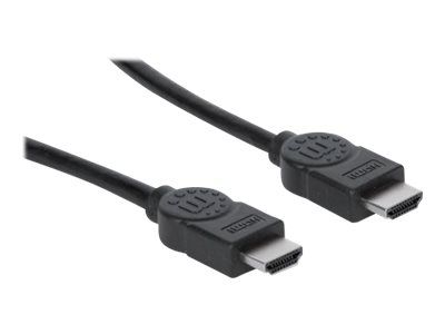 Manhattan HDMI Cable, 4K@30Hz (High Speed), 5m, Male to Male, Black, Ultra HD 4k x 2k, Fully Shielded, Gold Plated Contacts, Lifetime Warranty, Polybag