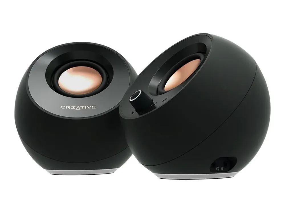 Creative Labs Creative Pebble Pro - Lautsprecher - für PC - 2.0-Kanal - kabellos - Bluetooth - USB - 30 Watt (Gesamt) schwarz