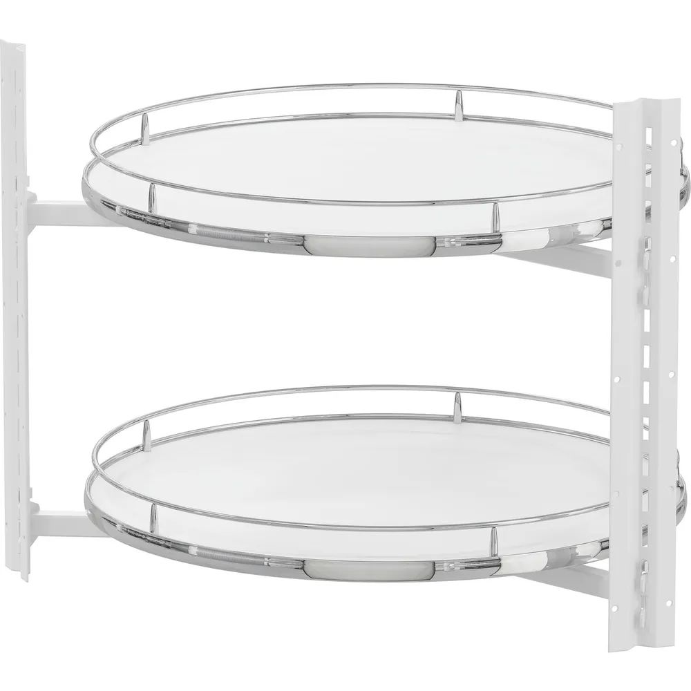 Vauth-Sagel VS COR Wheel Pro Eckschrank-Drehboden Premea 4/4-Kreis KB 800 mm Weiß/chrom