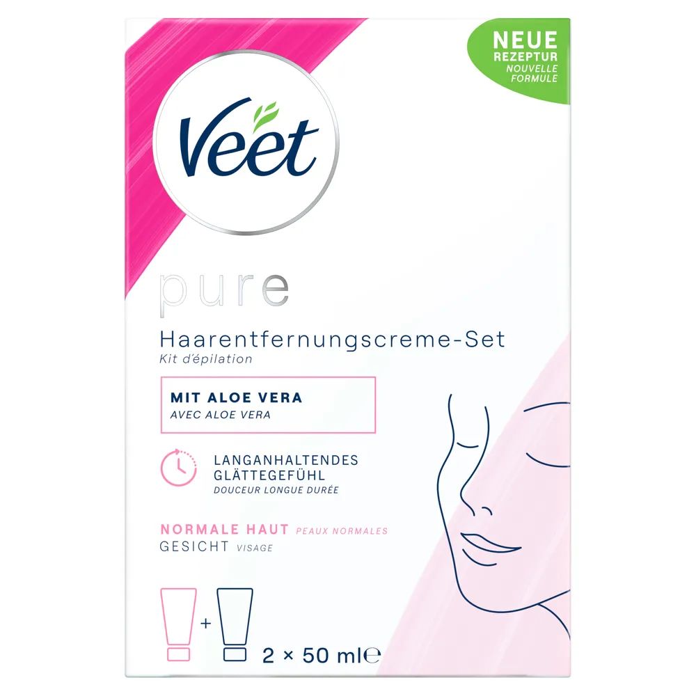 Veet Haarentfernungscreme Gesicht Set 2x50ml