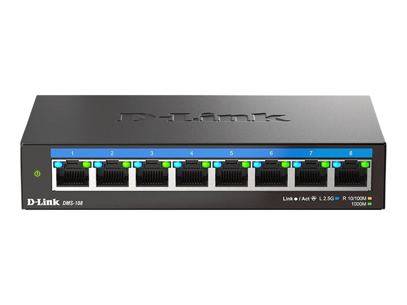 D-Link DMS 108 - Switch - unmanaged - 8 x 10/100/1000/2.5G