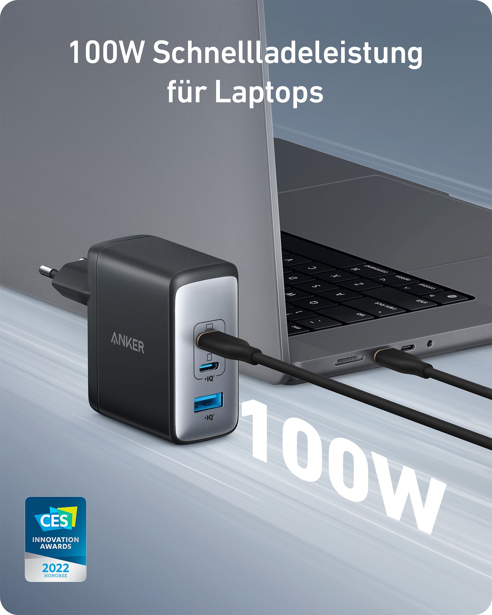 Anker Innovations Anker 736 (Nano II) - Netzteil - 100 Watt - 2.1 A - IQ 3.0 - 3 Ausgabeanschlussste