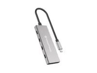 Conceptronic HUBBIES16G - USB 3.2 Gen 2 (3.1 Gen 2) Type-C - USB 3.2 Gen 2 (3.1 Gen 2) Type-C - 10000 Mbit/s - Grau - Aluminium - 100 W