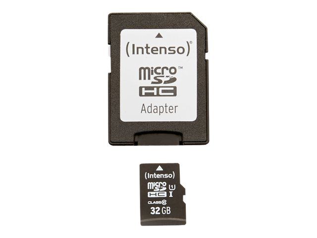 Intenso Premium - Flash-Speicherkarte (microSDHC/SD-Adapter inbegriffen)