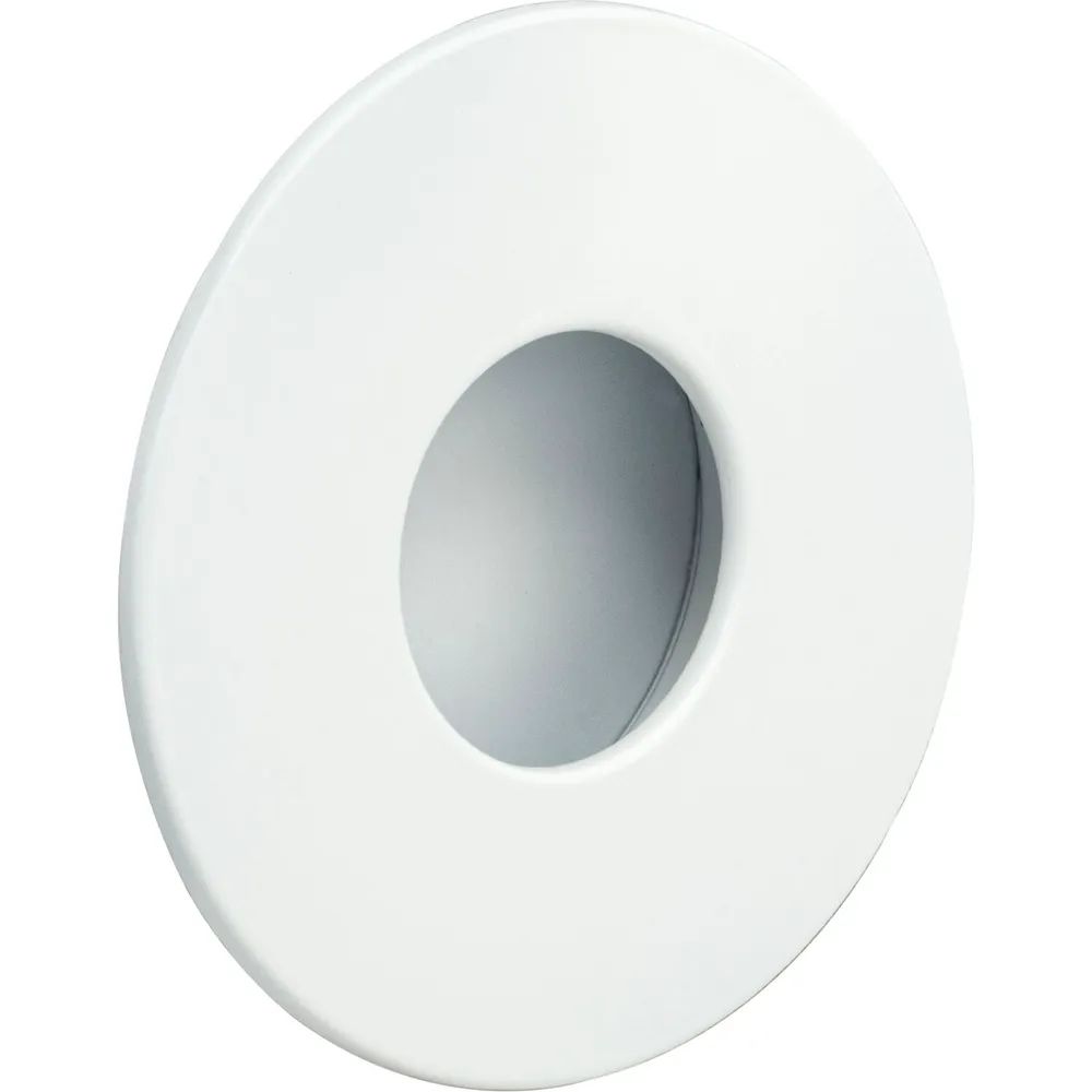 Estamp Muschelgriff Geometric rund ø 70 mm, ZN weiß matt lackiert
