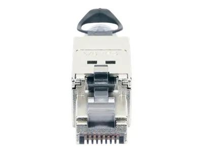 Intellinet Modular Plug Cat6a 10G Shielded Toolless RJ45 Modular Field Termination Plug with Pull-ring Release, For Easy and Quick High-quality Cable Assembly in the Field, STP, for Solid & Stranded Wire, Gold-plated Contacts, Metal Housing - Netzwer