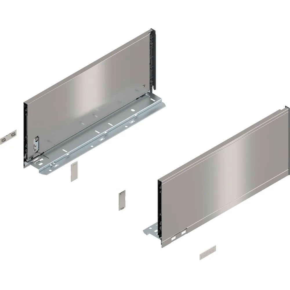 BLUM LEGRABOX pure Zarge Höhe C, NL 400, INOX (Anti-Fingerprint)