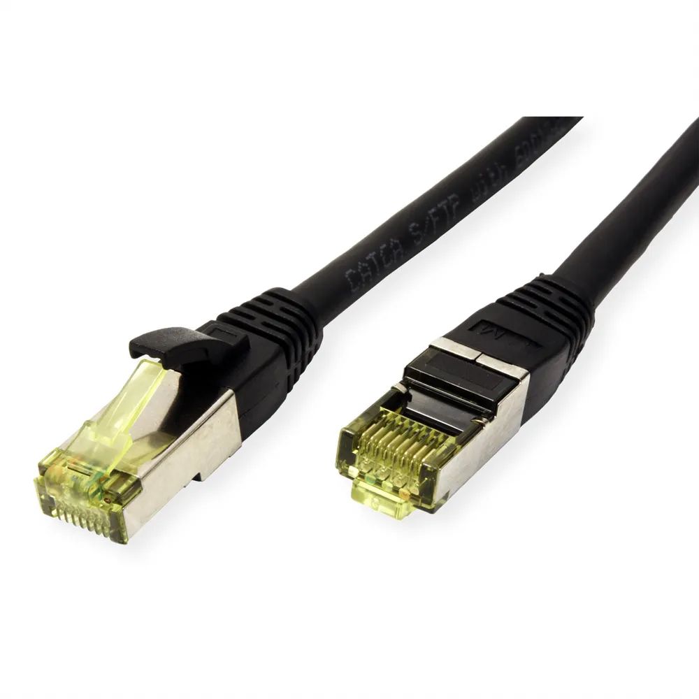 ROLINE Outdoor Patchkabel Cat.6A (Class EA) S/FTP (PiMF), Litzendraht, LSOH, schwarz, 5 m
