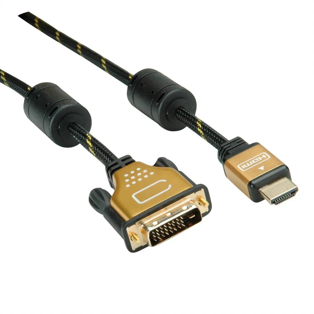 ROLINE GOLD Monitorkabel DVI (24+1) - HDMI, ST/ST, 10 m