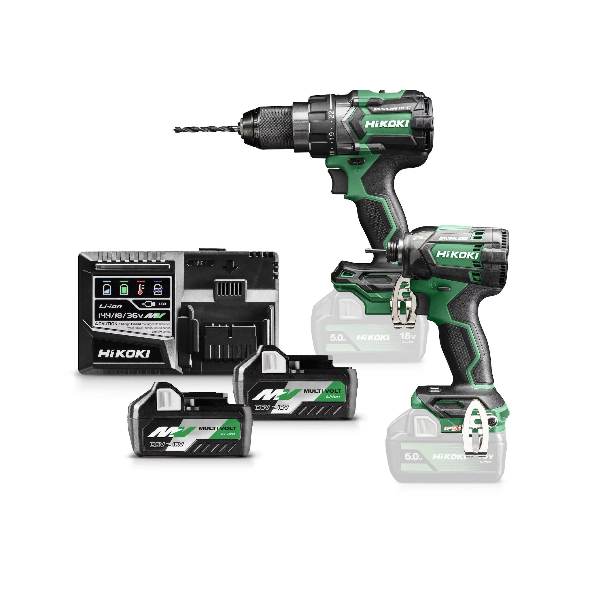 Hikoki DS18DC+WH18DC+2 Akkus+UC18YSL3
