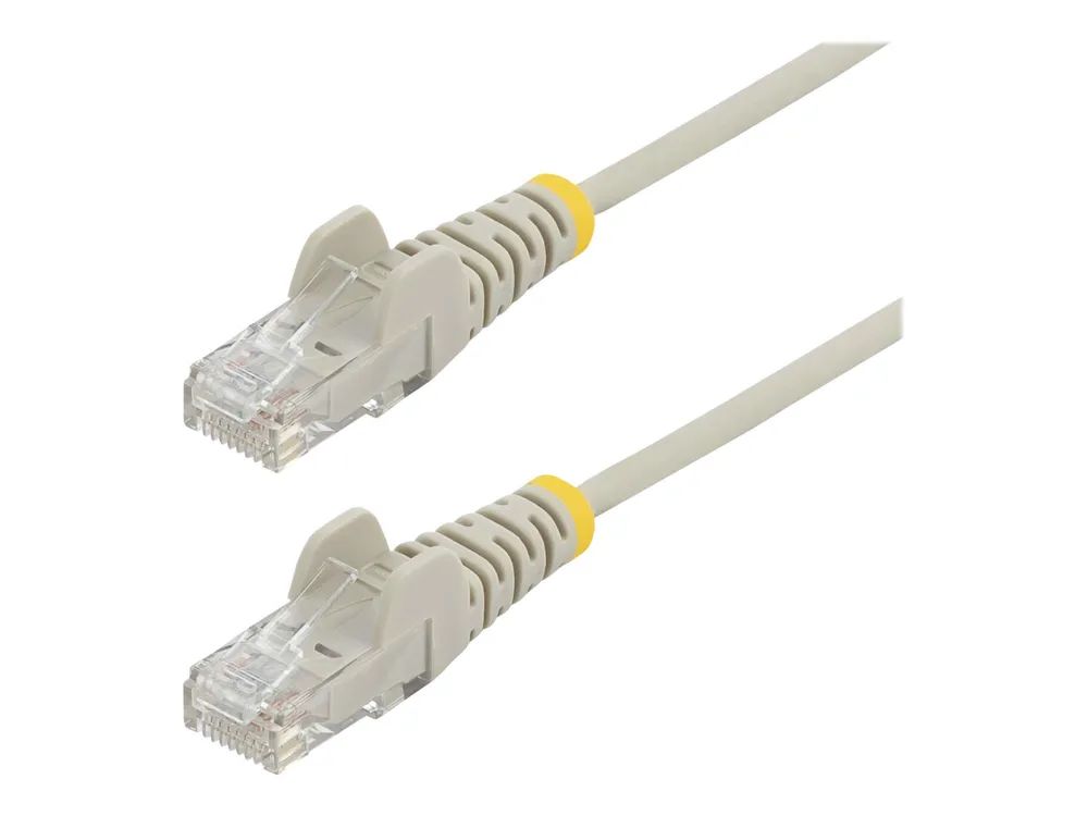 StarTech.com 1,5 m Cat6-Kabel - Schlankes Cat6-Patchkabel - Grau - Snagless RJ45-Anschlusse - Gigabit-Ethernet-Kabel - 28 AWG - Patch-Kabel - RJ-45 (M)